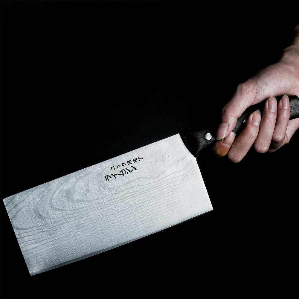 Wok Carbon Steel - Japanese Stainless Steel Knife Damascus Pattern