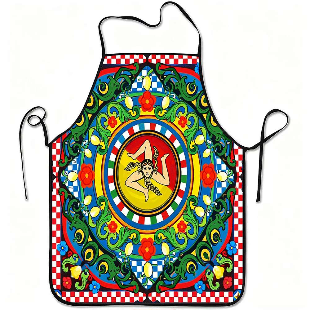 Home Cooking Restaurants - 1 Piece Italian Sicilian Themed Apron,