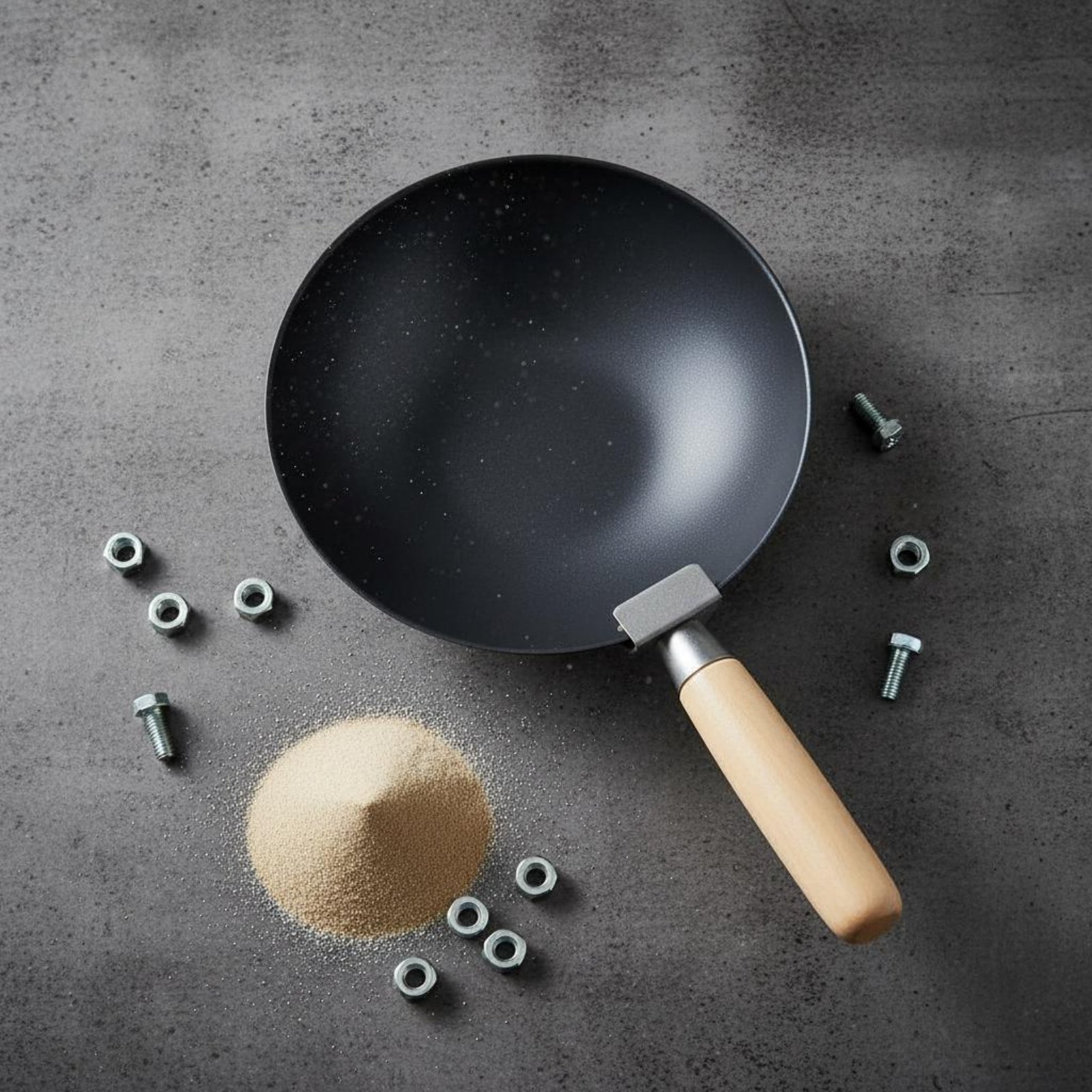 Wok Carbon Steel - Cement Mixing Ladle Wear Resistant Handheld