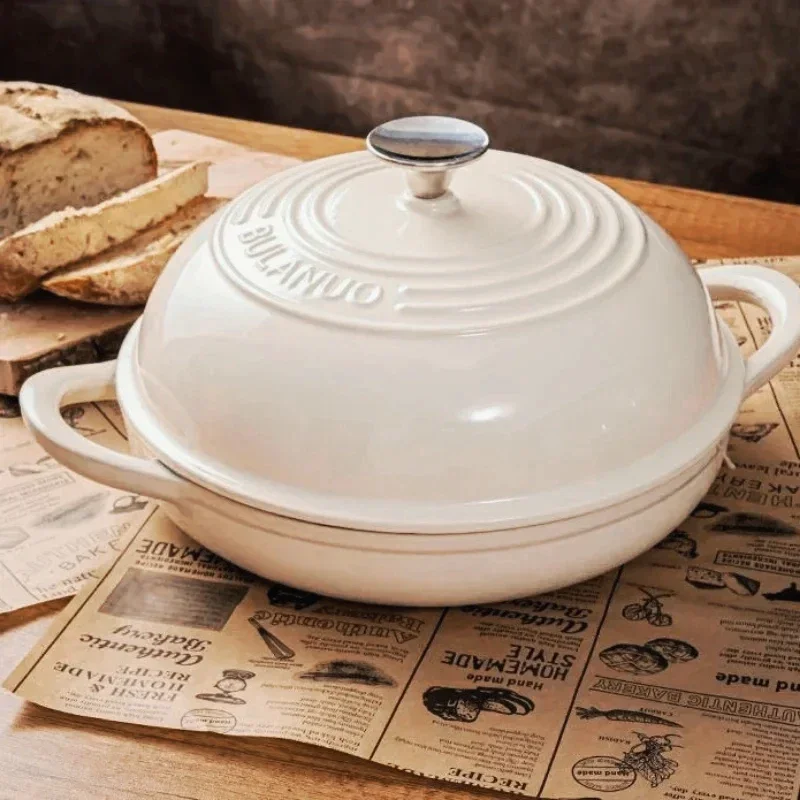 Dutch Oven Enamel - 11 Inch Red Enameled Cast Iron