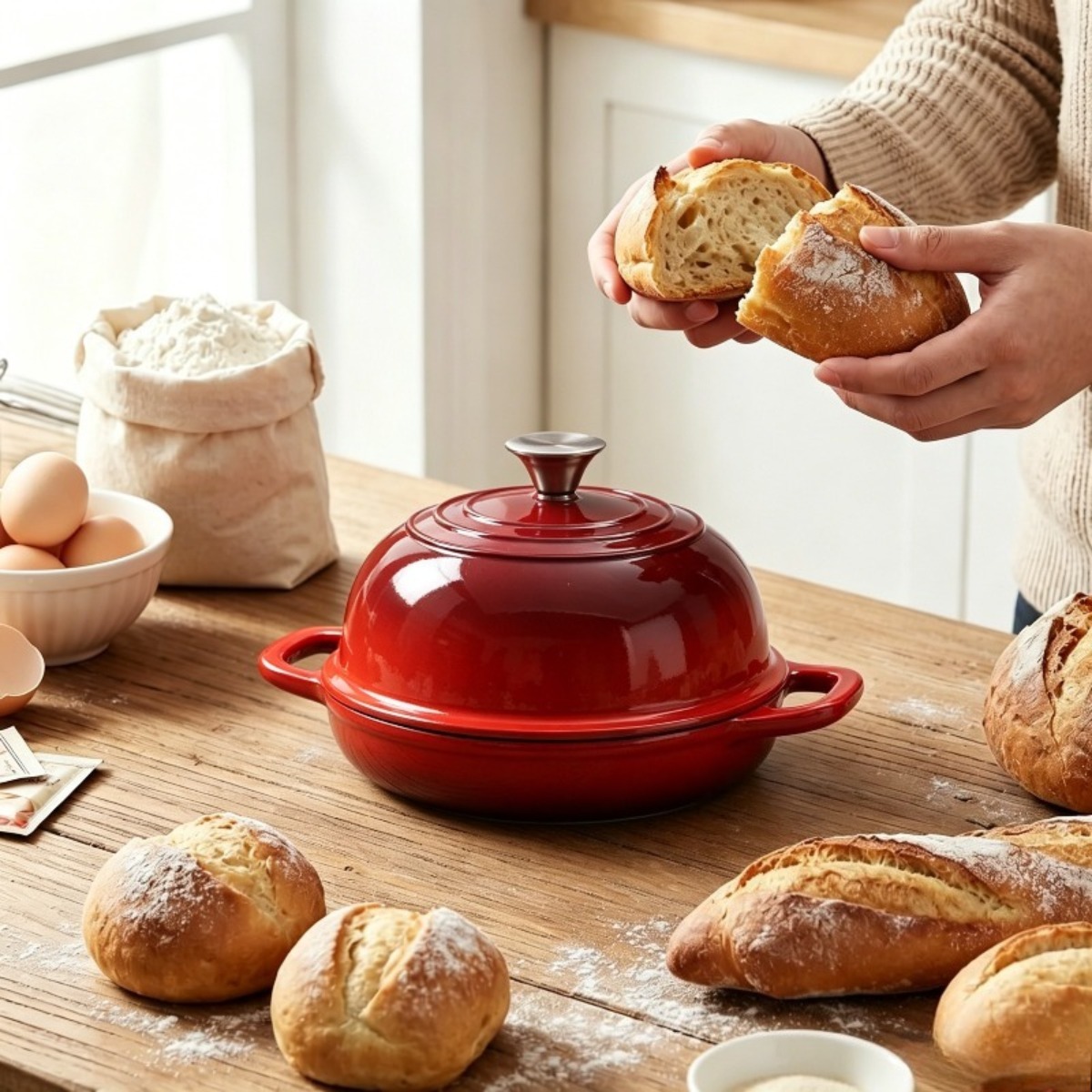 Dutch Oven Enamel - 9.5 in Enameled Cast Iron Dutch