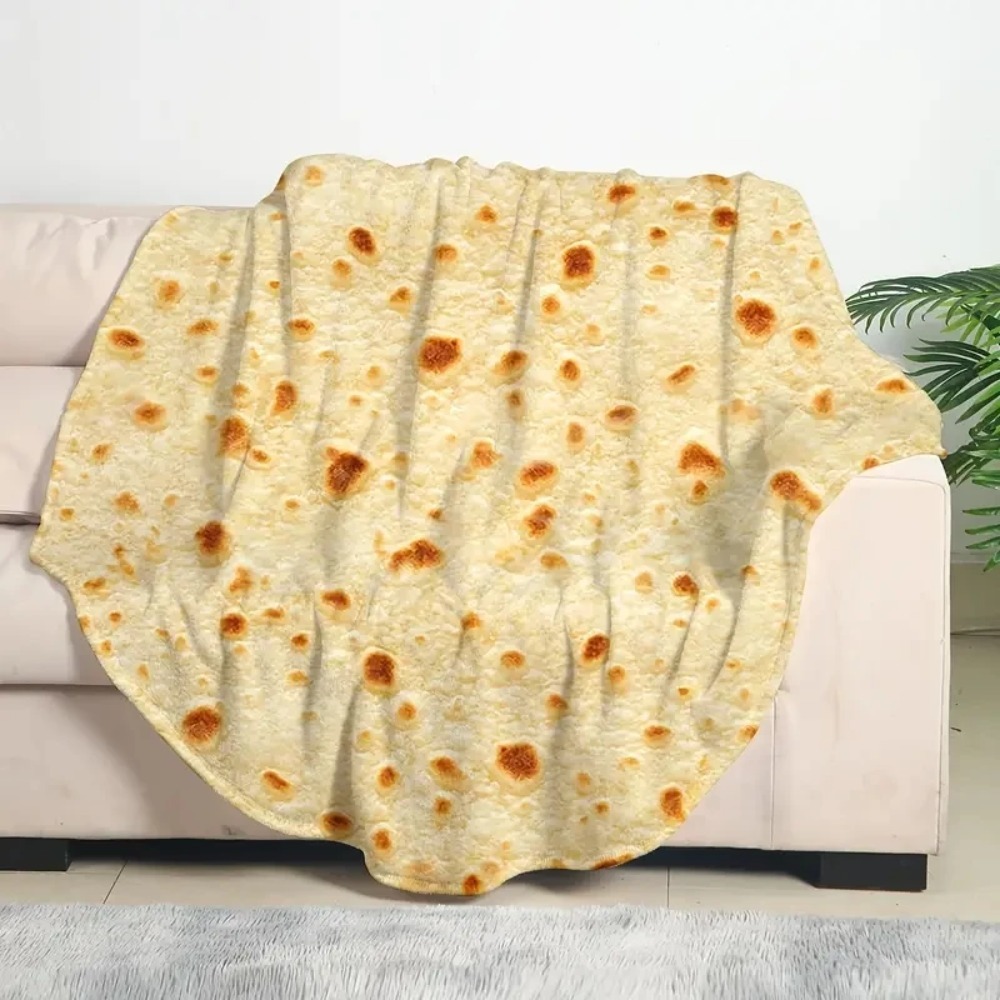 Tortilla Warmer Cloth - Tortilla Printed Flannel Blanket Square 2D