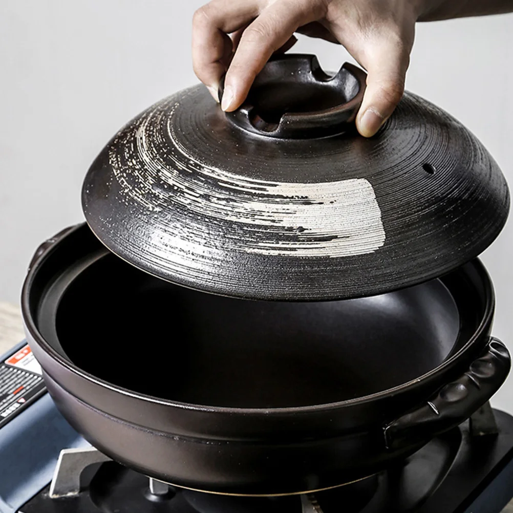 Home Cooking Restaurants - 1pc 900ML Ceramic Casserole Stew Pot