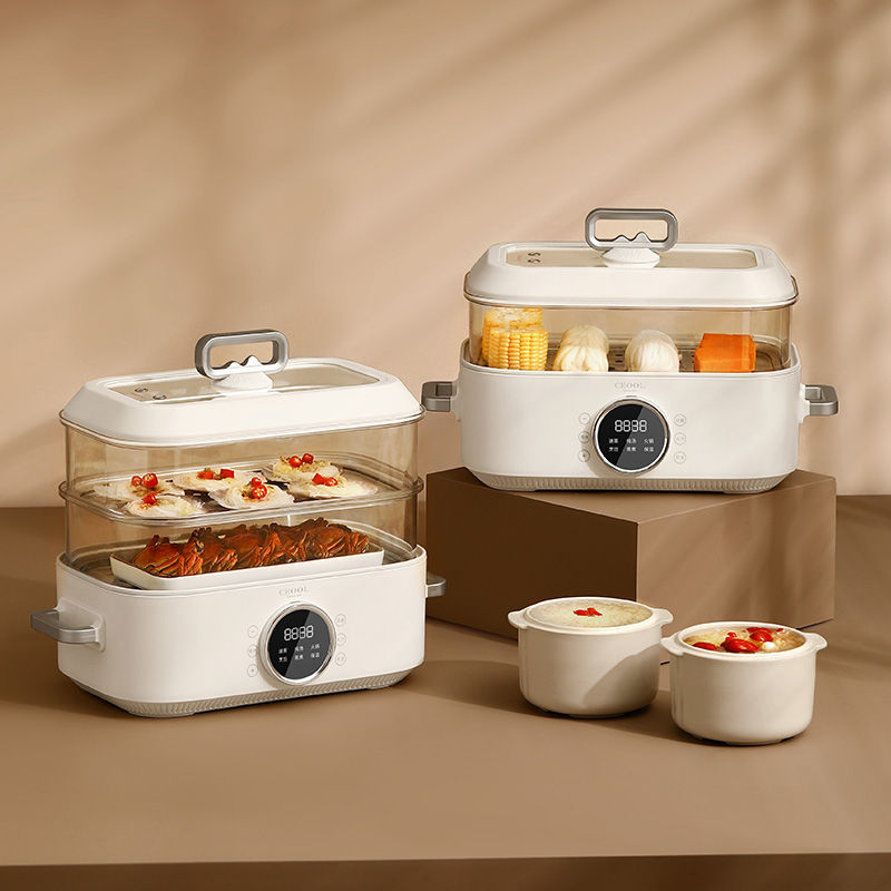 Home Cooking Restaurants - 10L 3-in-1 Electric Food Steamer -