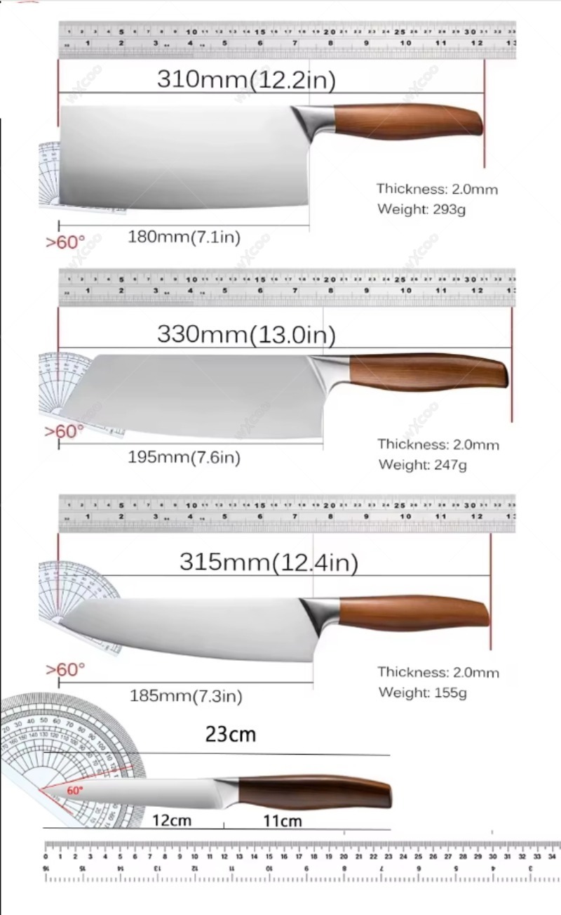 WXCOO Japanese Kitchen Knives  - đánh giá và giá Wok Carbon Steel