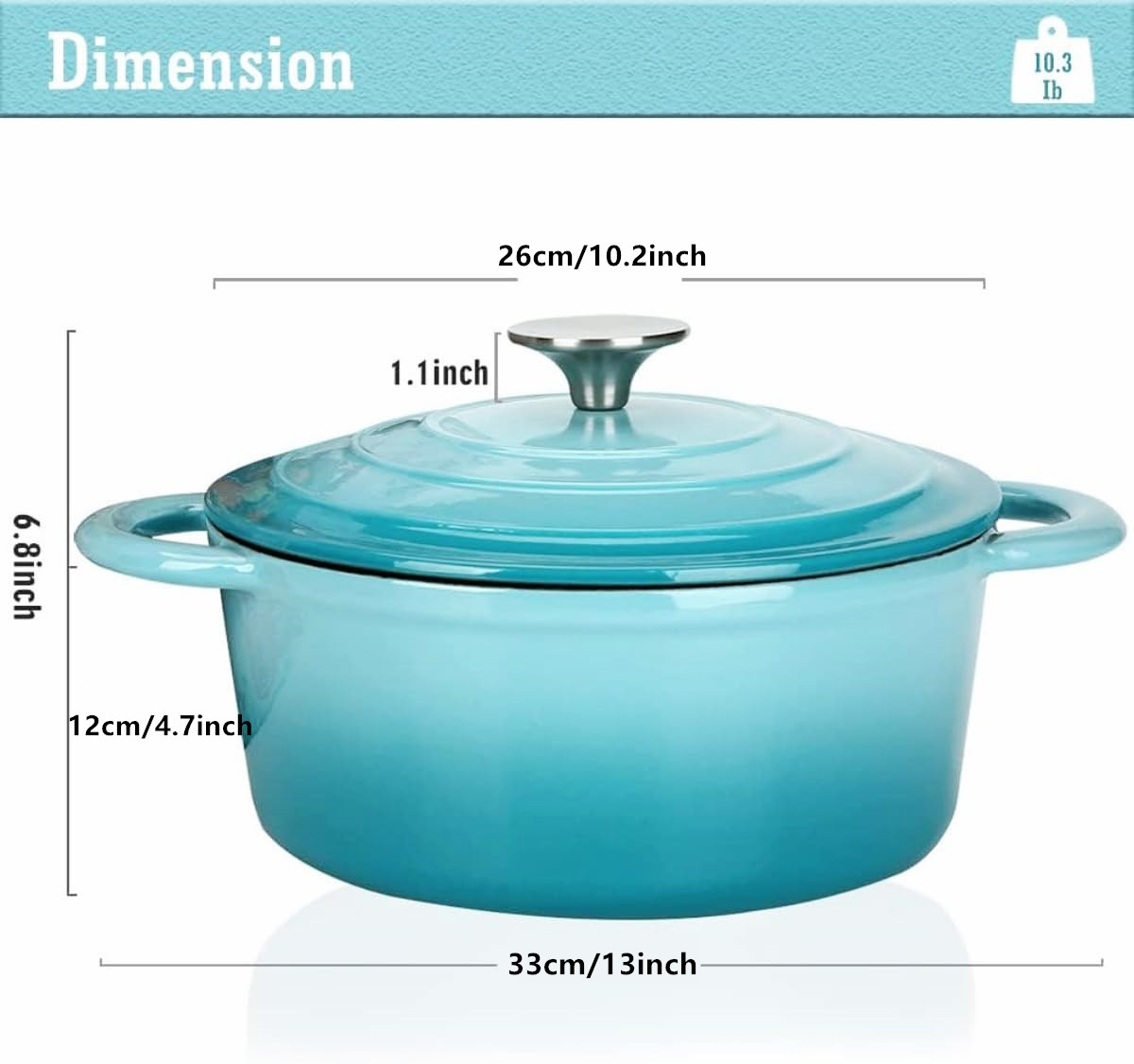 26cm Enameled Cast Iron Dutch  - đánh giá và giá Dutch Oven Enamel
