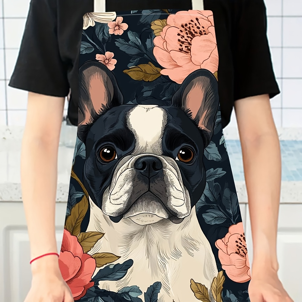 French Bulldog Floral Apron -  - đánh giá và giá Home Cooking Ideas