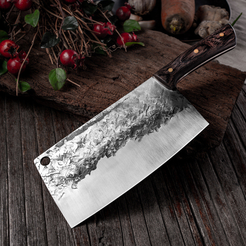 Handmade Forged Kitchen Knife  - đánh giá và giá Wok Carbon Steel