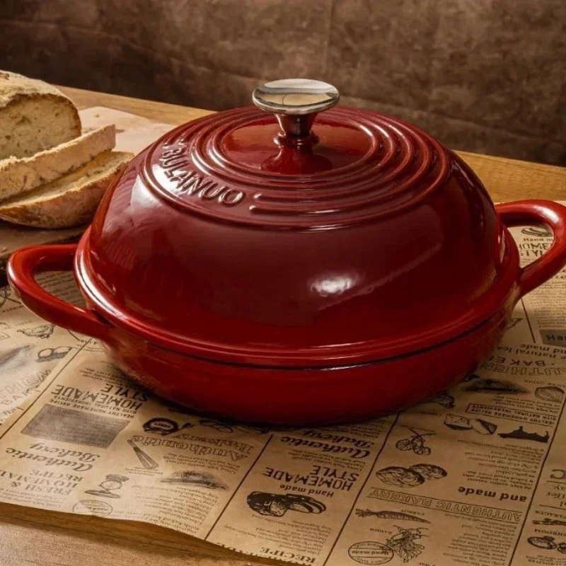 Enameled Cast Iron Bread Pan w - đánh giá và giá Dutch Oven Enamel
