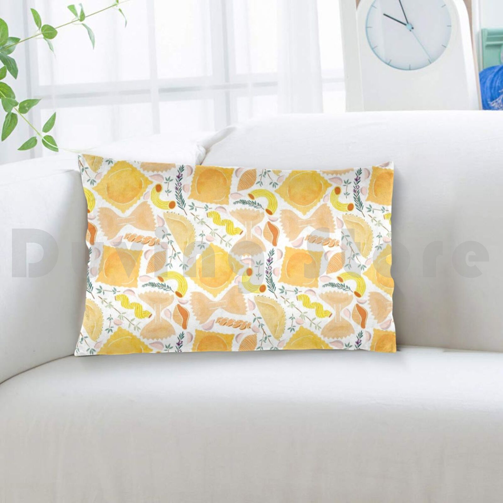 Pasta Pattern On White Pillow  - đánh giá và giá Home Cooking On