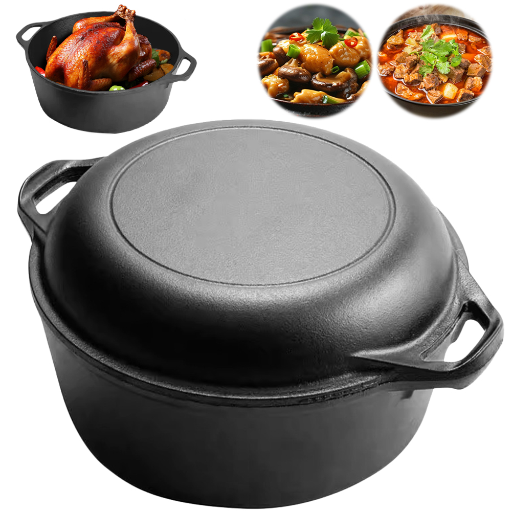 2 in 1 Cast Iron Dutch Oven Po - đánh giá và giá Dutch Oven Enamel