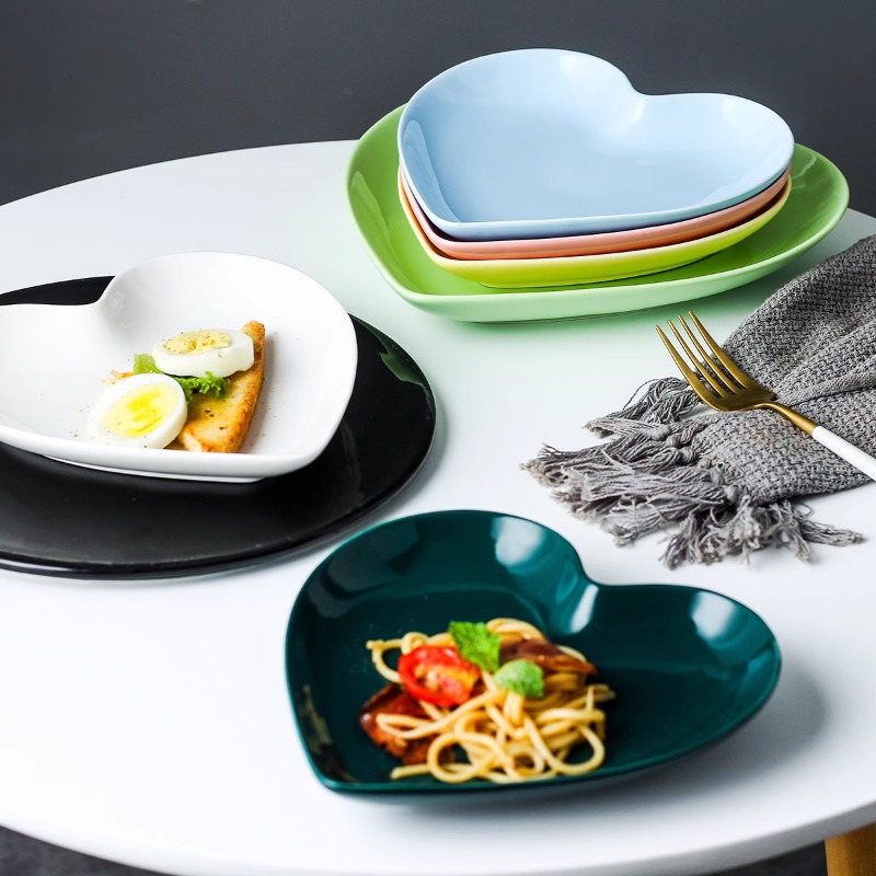 Creative Pink Heart Ceramic Pl - đánh giá và giá Home Cooking Order