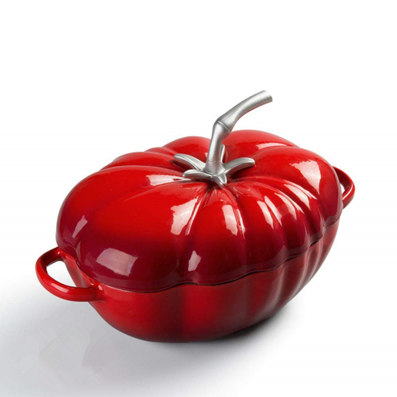 25cm Tomato Enameled Cast Iron - đánh giá và giá Dutch Oven Enamel