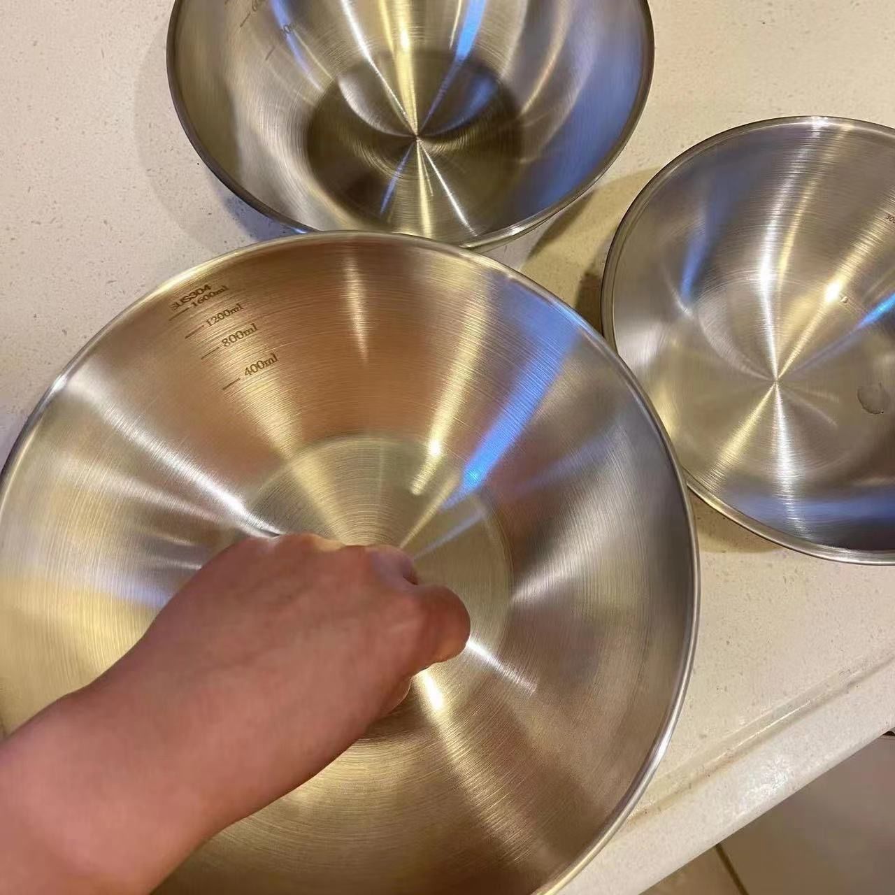 1-3 Stainless Steel Bowl Set w - đánh giá và giá Home Cooking Food
