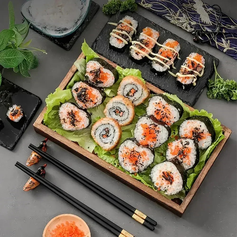 3Pcs/Set Japanese Sushi Maker  - đánh giá và giá Sushi Mat Bamboo