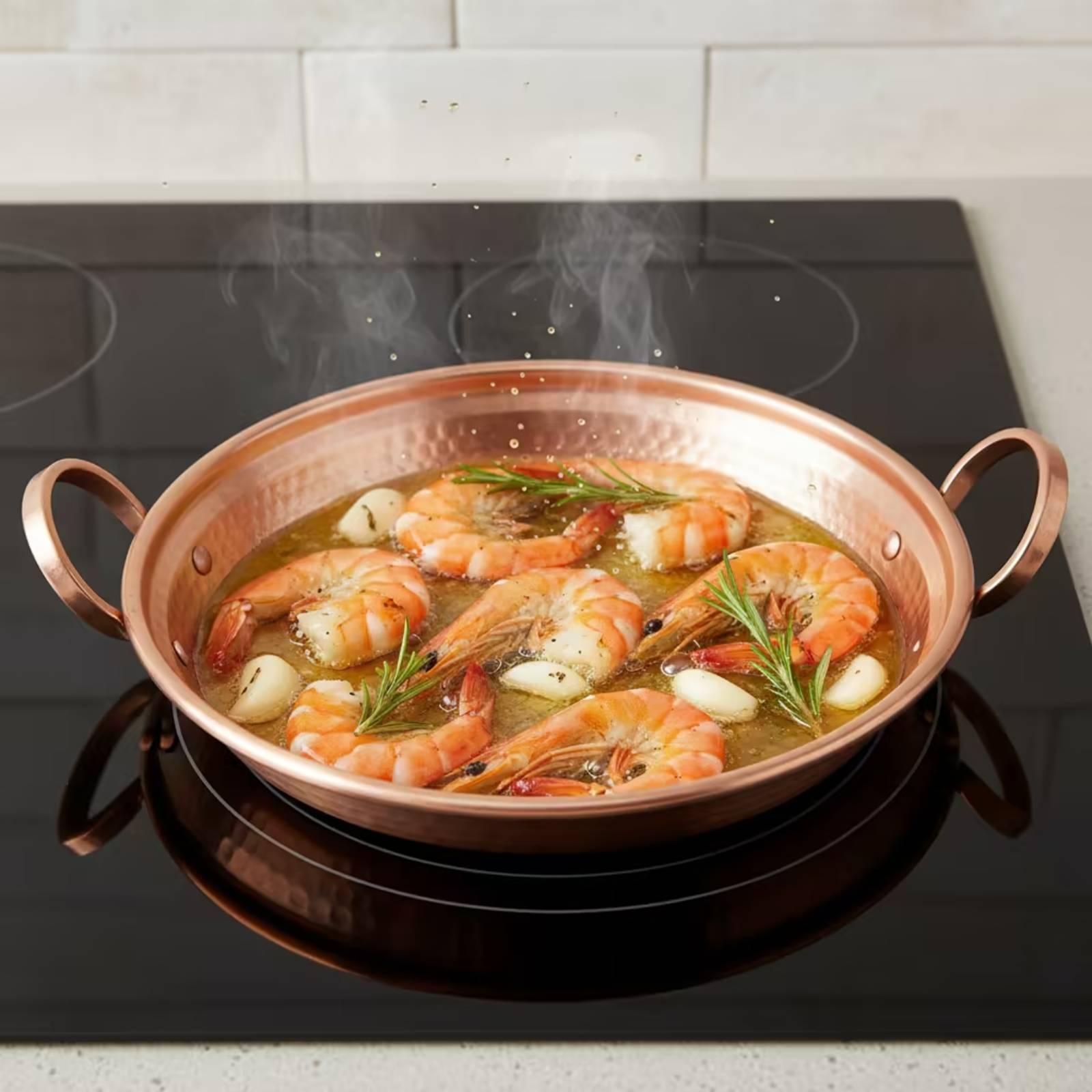 Copper Pan twoHandle Pan with  - đánh giá và giá Home Cooking Host