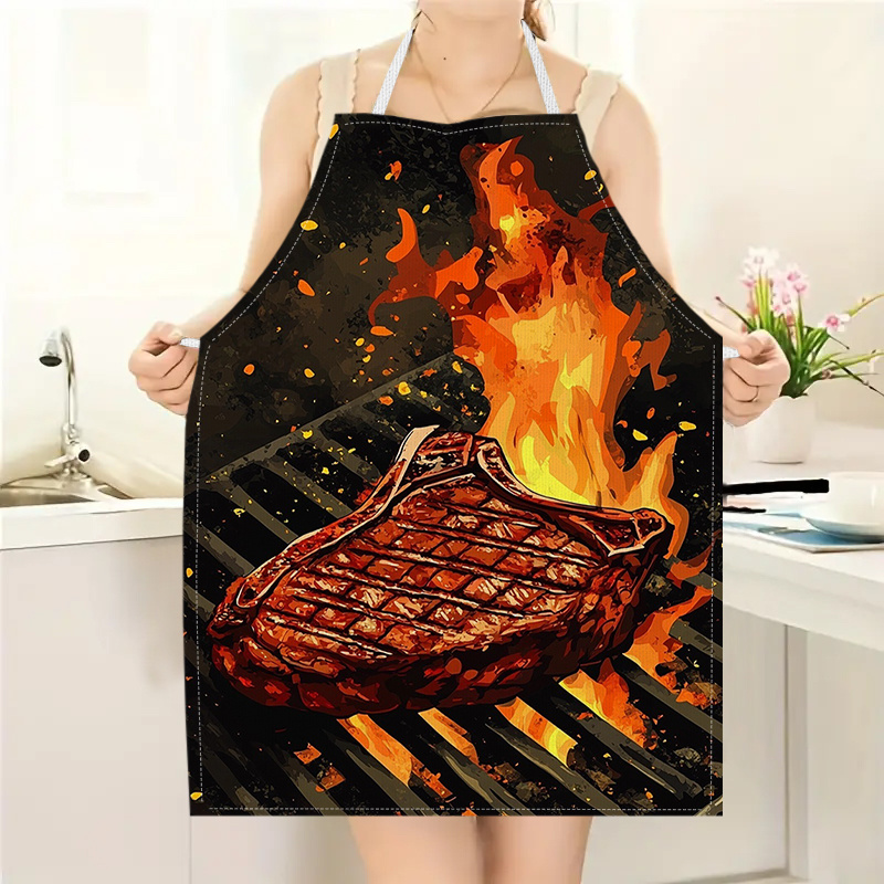 1pc BBQ Steak Apron with Flame - đánh giá và giá Home Cooking Ideas