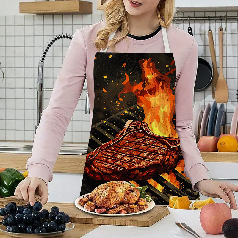 1pc BBQ Steak Apron with Flame - đánh giá và giá Home Cooking Ideas