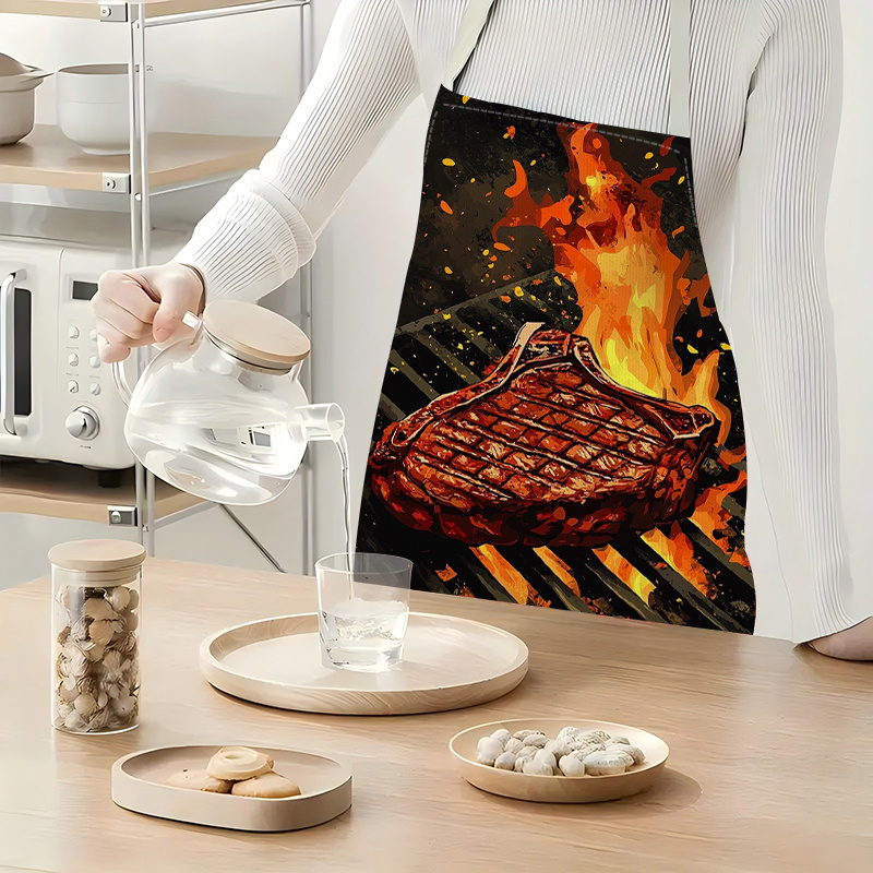1pc BBQ Steak Apron with Flame - đánh giá và giá Home Cooking Ideas