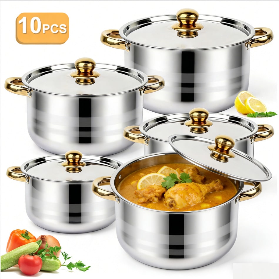 Stainless Steel Pot Set Modern - đánh giá và giá Home Cooking Restaurants