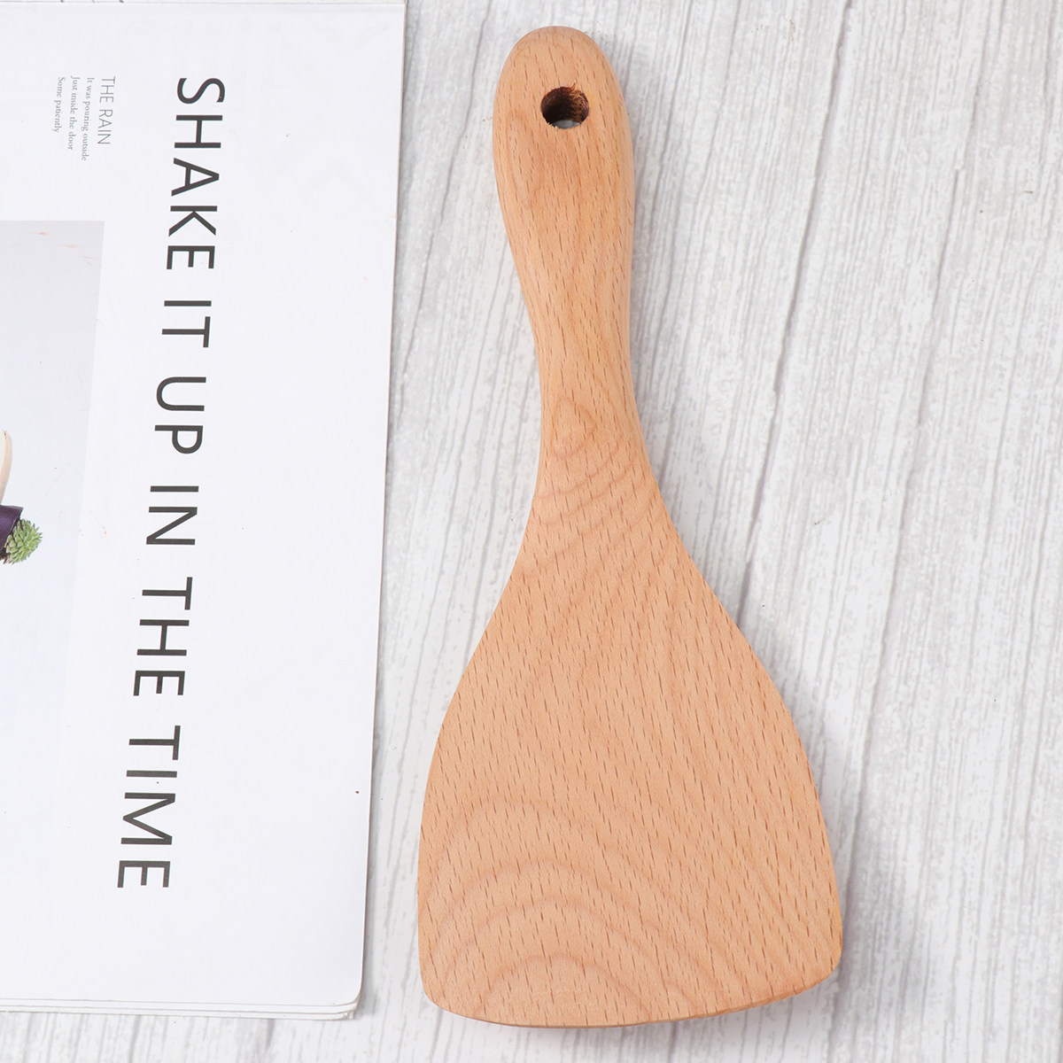 1pc Wooden Rice Shovel Natural - đánh giá và giá Home Cooking Restaurants