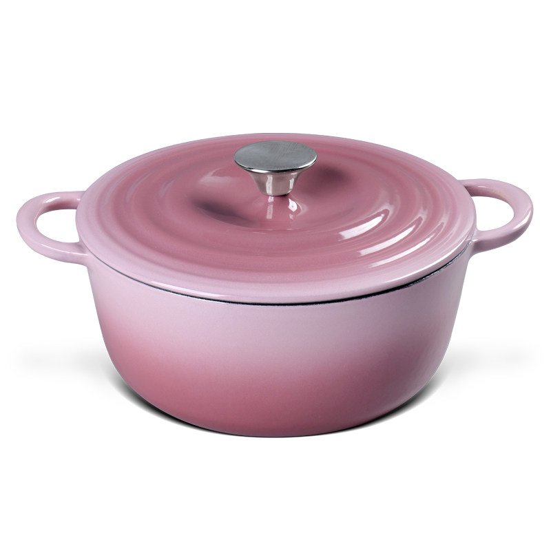 22/24/26/28cm Gradation Pink C - đánh giá và giá Dutch Oven Enamel